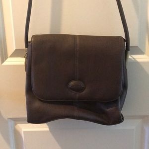 Capezio shoulder bag. Brown leather pocket book.